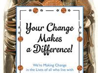 donate spare change slogan.